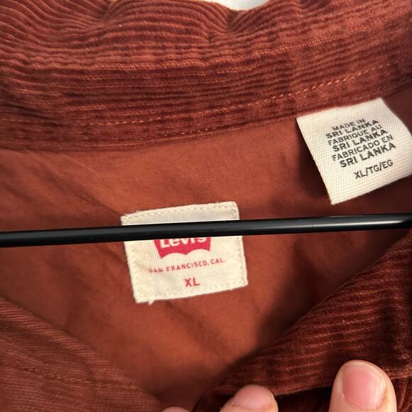 Levi's Button Up Corduroy Long Sleeve Top Orange Size XL - Picture 7 of 7